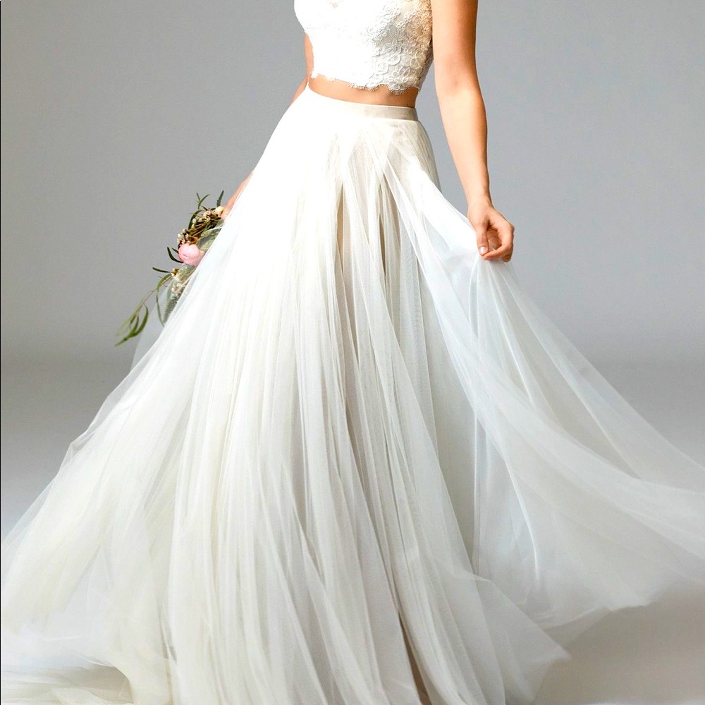 Watters ivory Wedding Annalise skirt size 6